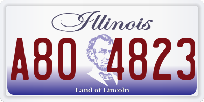 IL license plate A804823