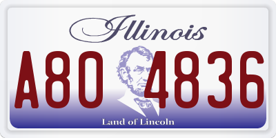 IL license plate A804836