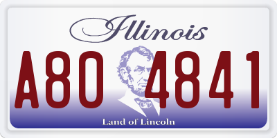 IL license plate A804841