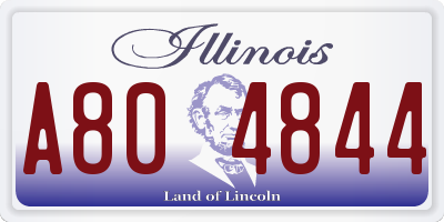 IL license plate A804844