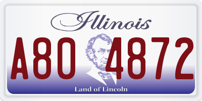 IL license plate A804872