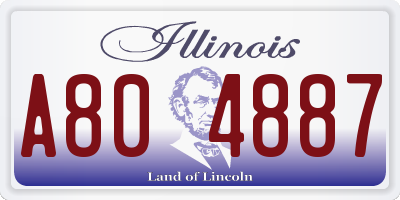 IL license plate A804887
