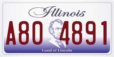 IL license plate A804891