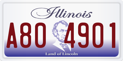 IL license plate A804901