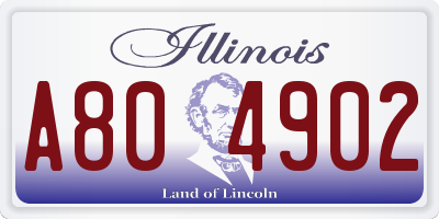 IL license plate A804902