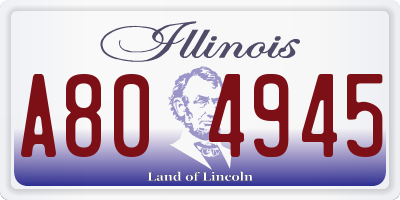 IL license plate A804945