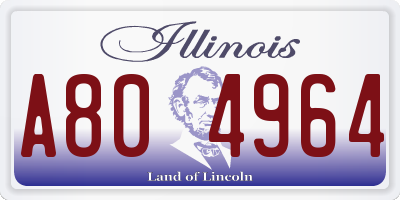 IL license plate A804964