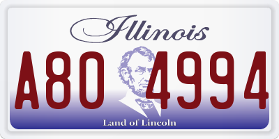 IL license plate A804994