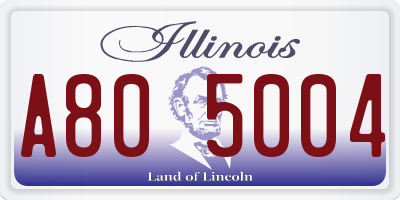 IL license plate A805004