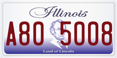IL license plate A805008