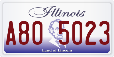 IL license plate A805023