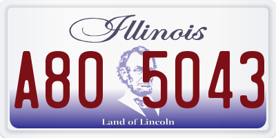 IL license plate A805043