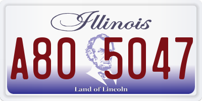 IL license plate A805047