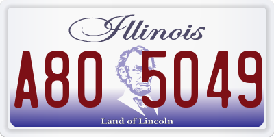 IL license plate A805049