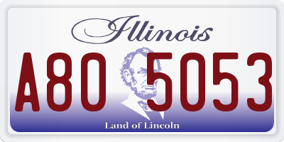 IL license plate A805053