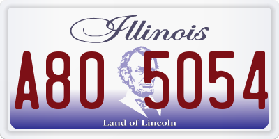 IL license plate A805054