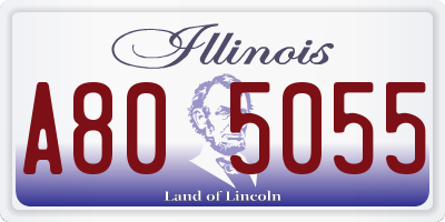 IL license plate A805055