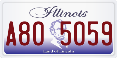 IL license plate A805059
