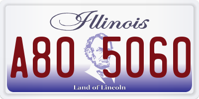 IL license plate A805060