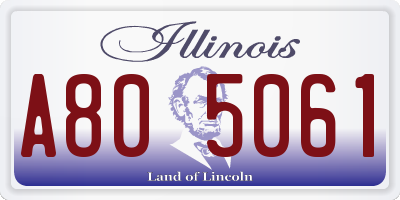 IL license plate A805061