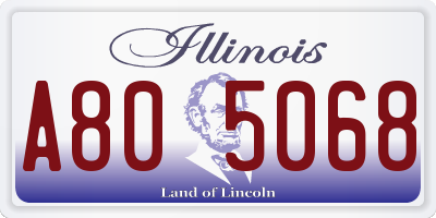 IL license plate A805068