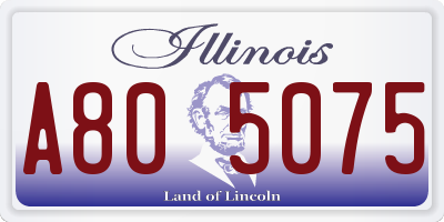 IL license plate A805075