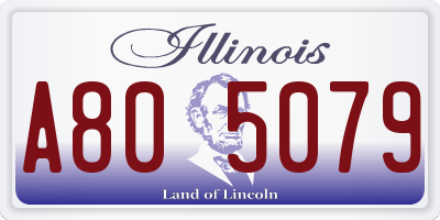 IL license plate A805079