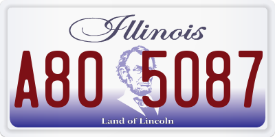 IL license plate A805087