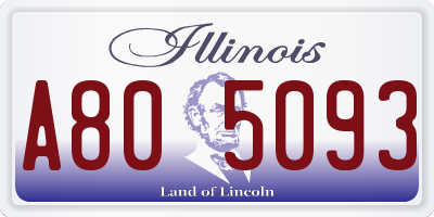 IL license plate A805093