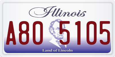IL license plate A805105