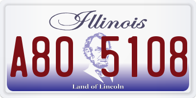 IL license plate A805108