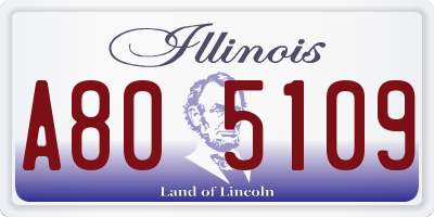 IL license plate A805109