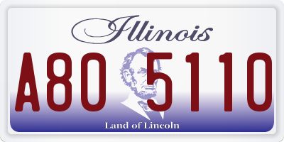 IL license plate A805110