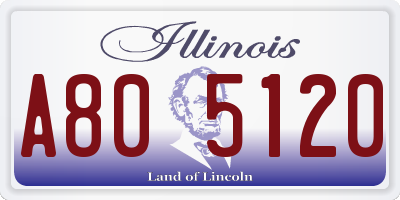 IL license plate A805120