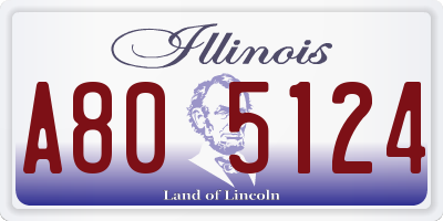 IL license plate A805124