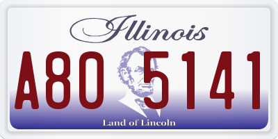 IL license plate A805141
