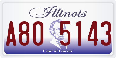 IL license plate A805143