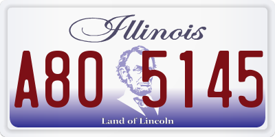 IL license plate A805145