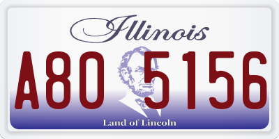 IL license plate A805156