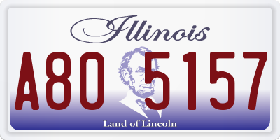 IL license plate A805157