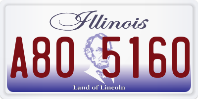 IL license plate A805160