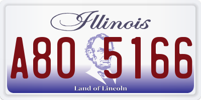 IL license plate A805166