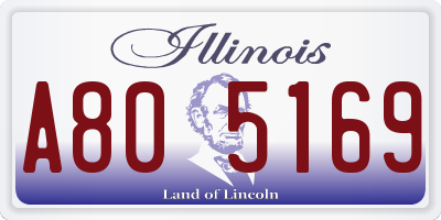 IL license plate A805169