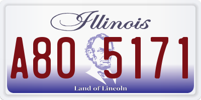 IL license plate A805171