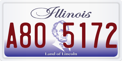IL license plate A805172