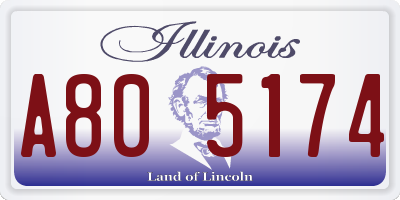IL license plate A805174