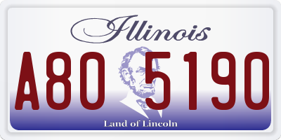 IL license plate A805190