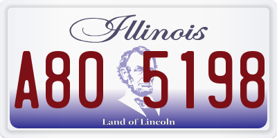 IL license plate A805198