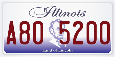IL license plate A805200
