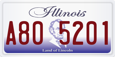 IL license plate A805201